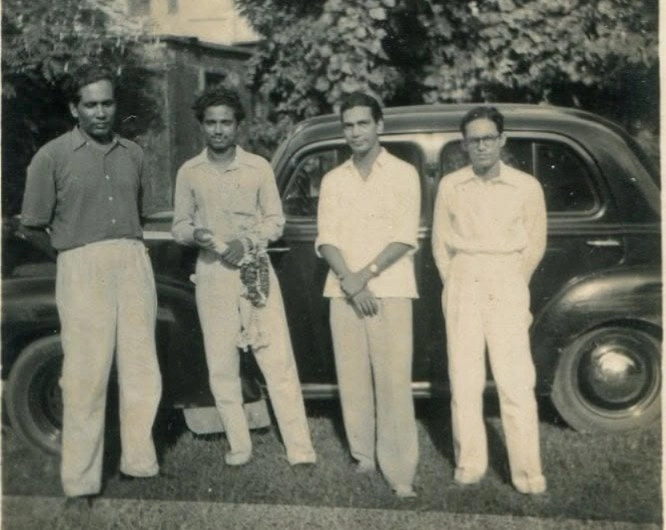 শিল্পাচার্য জয়নুল আবেদিন, মুর্তজা বশীর, কাজী আহমেদ ও সৈয়দ নুরুদ্দিন, পাকিস্তানে। সংগ্রহ: জয়নুল আবেদিনপুত্র মইনুল আবেদিন