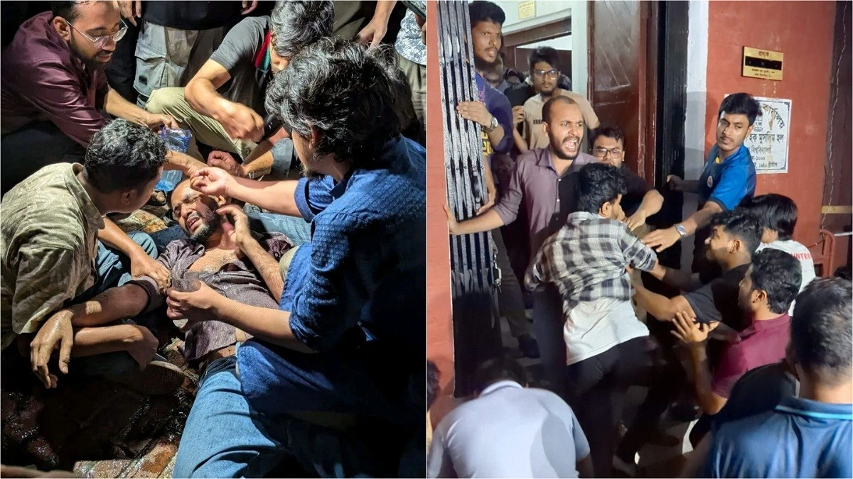 আন্দোলনরত শিক্ষার্থীদের ওপর হামলা করে অবরুদ্ধ প্রভোস্টকে বের করে নিল ছাত্রদল