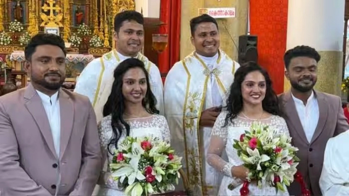 যমজ ভাইরা বিয়ে করলেন যমজ বোনদের, দায়িত্বরত যাজকও যমজ