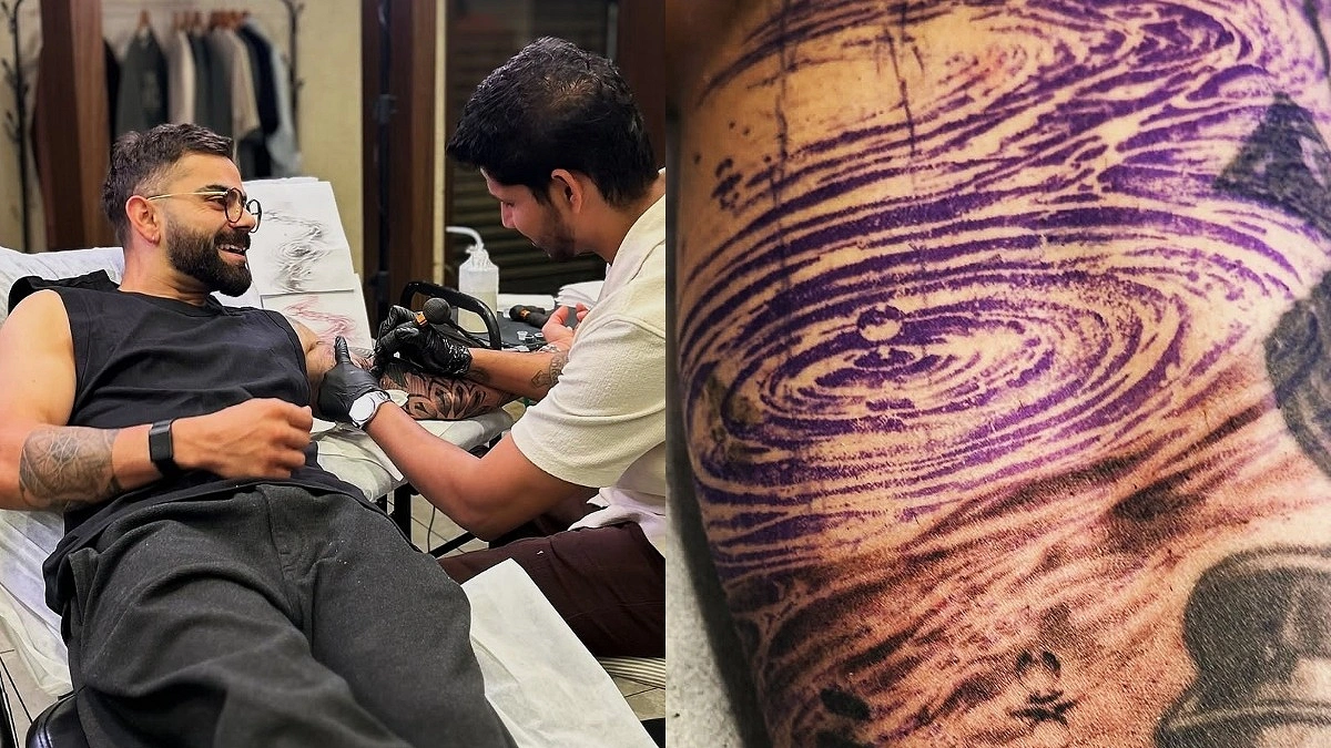 কোহলির হাতে রহস্যময় ট্যাটু