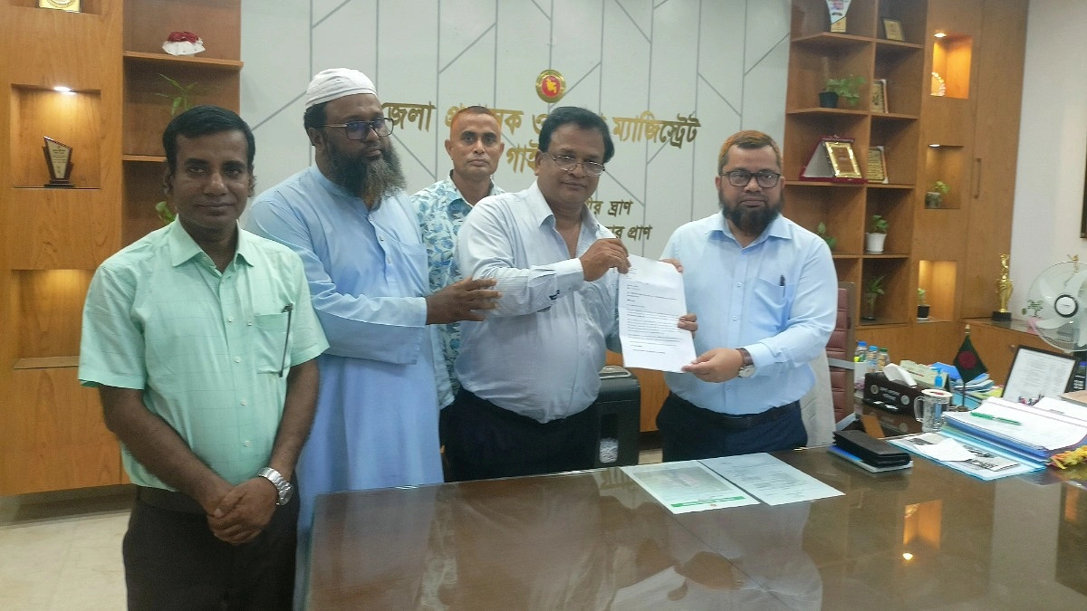 বাকবিশিস গাইবান্ধা জেলা শাখার স্মারকলিপি প্রদান