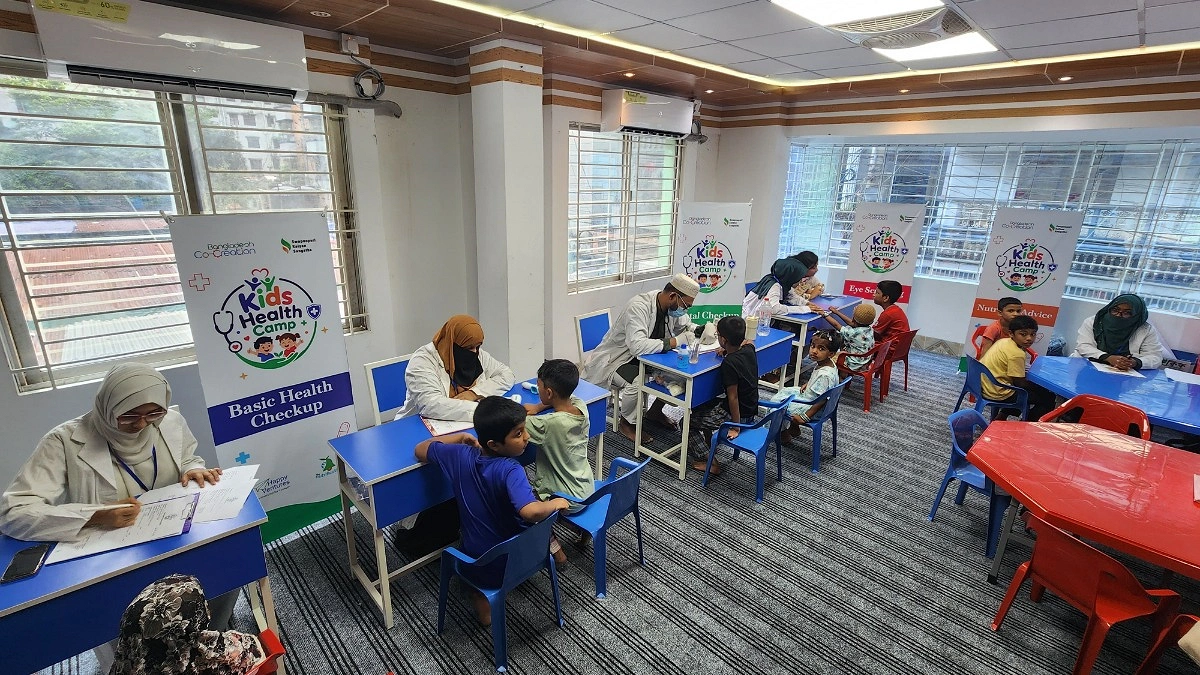 শিশুদের স্বাস্থ্যঝুঁকি মোকাবিলায় বিনামূল্যে ‘কিডস হেলথ ক্যাম্প’