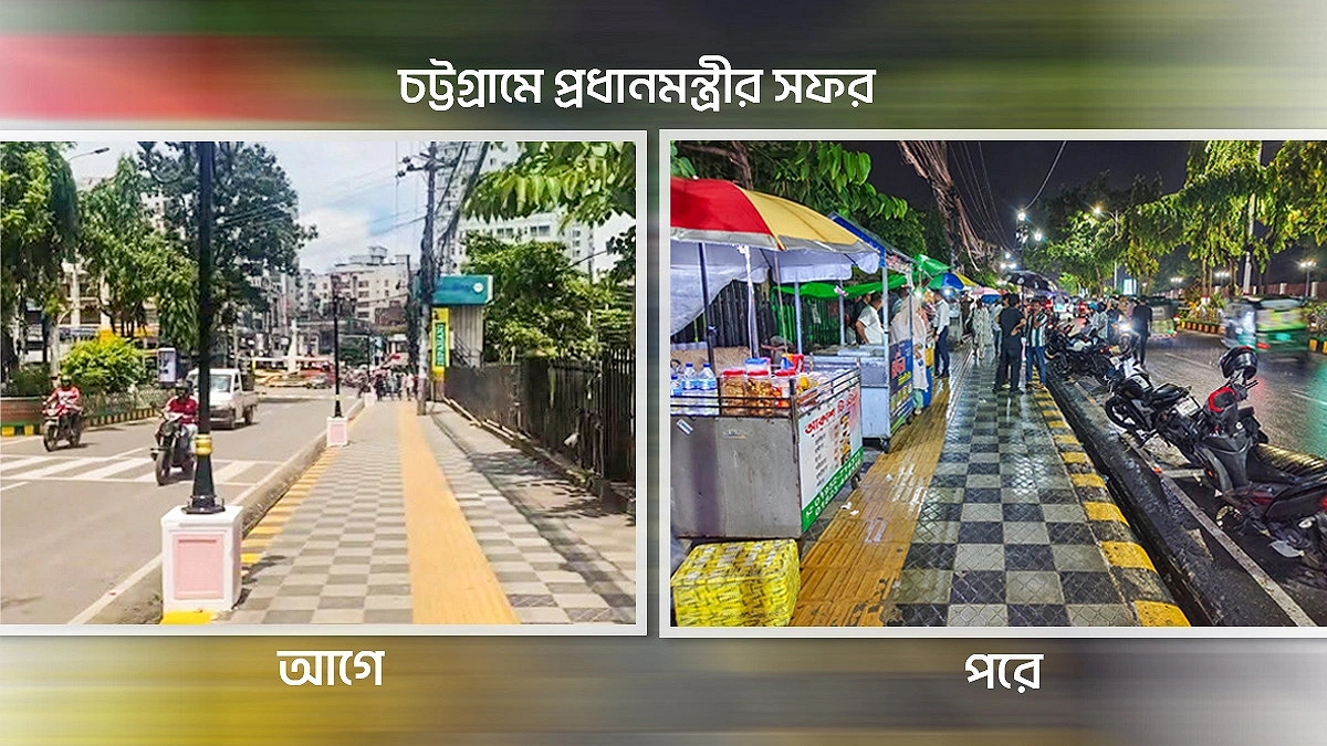প্রধানমন্ত্রীর সফর শেষ, ২৪ ঘণ্টাতেই ফের দখল ফুটপাত