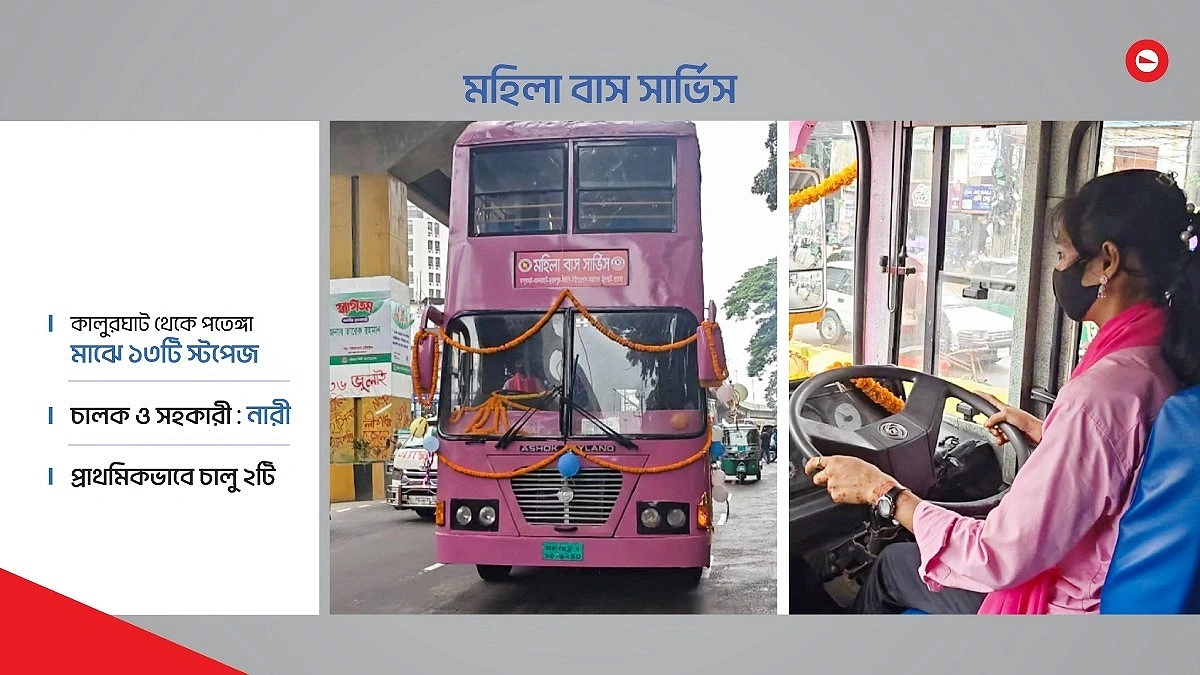 চট্টগ্রামে চালু হলো স্বস্তির ‘মহিলা বাস’