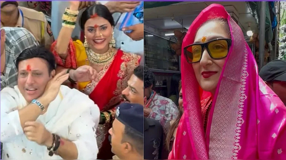 ‘প্রেমিকাকে’ নিয়ে মণ্ডপে গোবিন্দ, বিচ্ছেদ গুঞ্জনে জোর হাওয়া