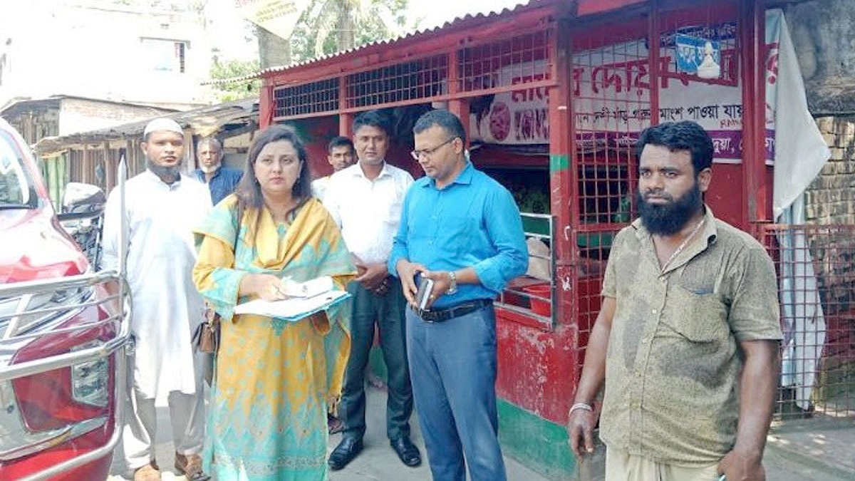 মরা গরুর মাংস বিক্রি, দুই ব্যবসায়ীকে জরিমানা