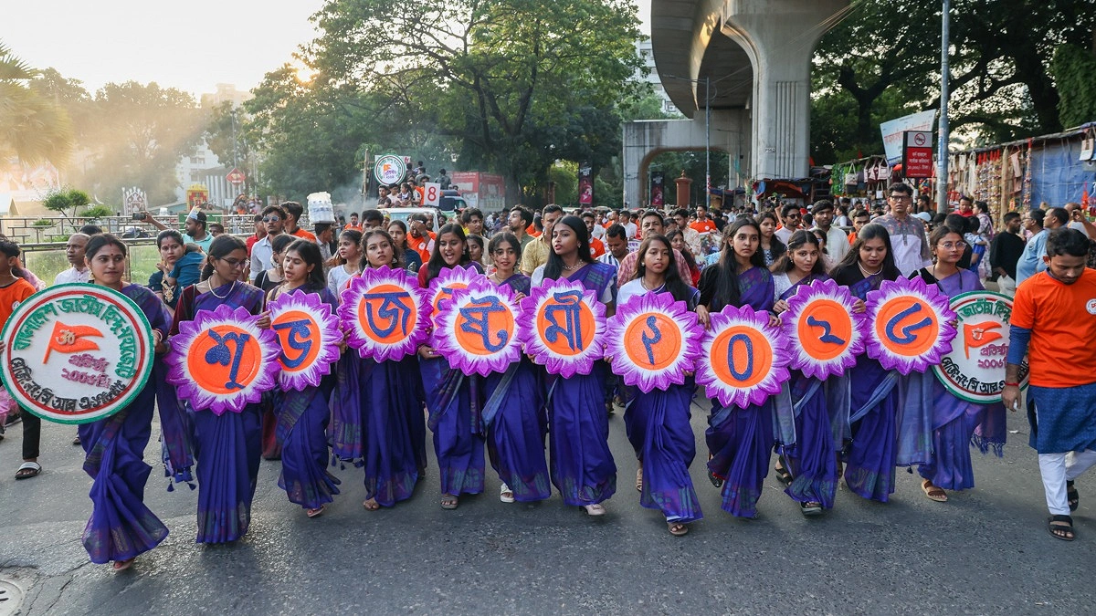 জন্মাষ্টমীর বর্ণাঢ্য শোভাযাত্রা