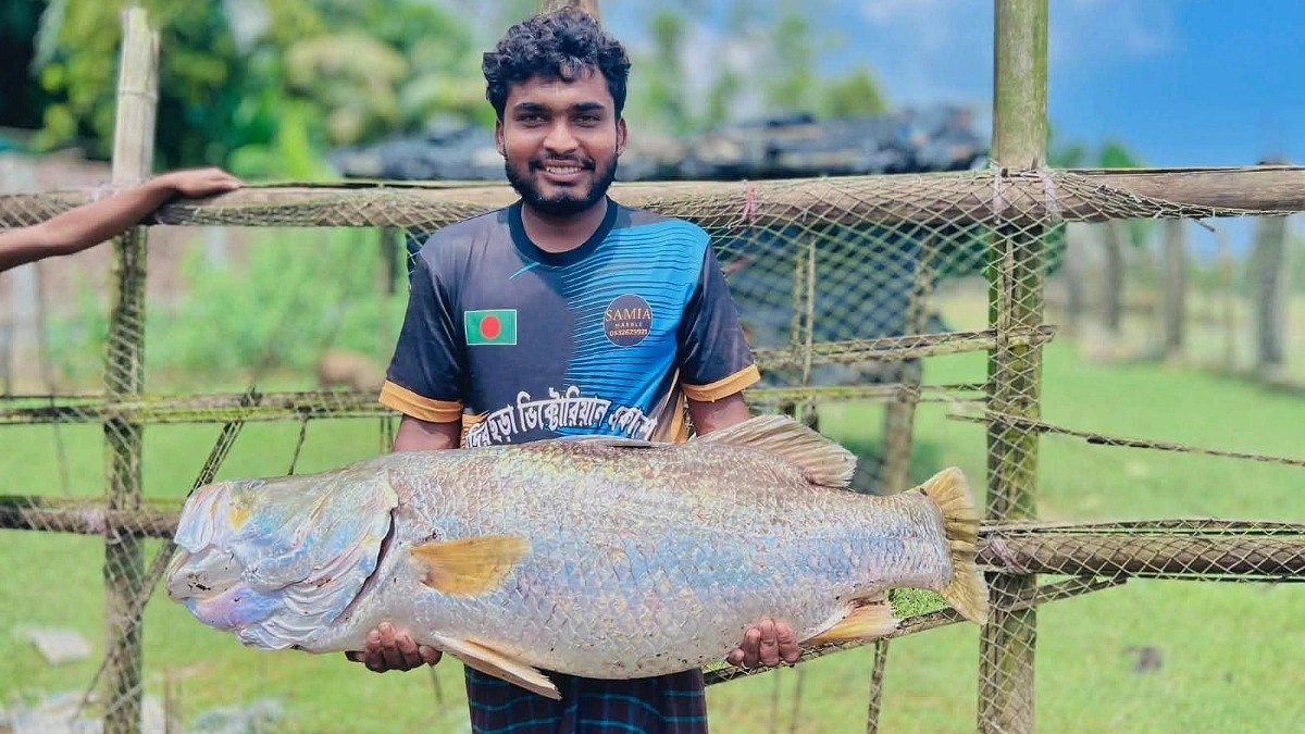 দীর্ঘদিন চেষ্টার পর খায়রুলের জালে উঠল ২৫ কেজির কোরাল