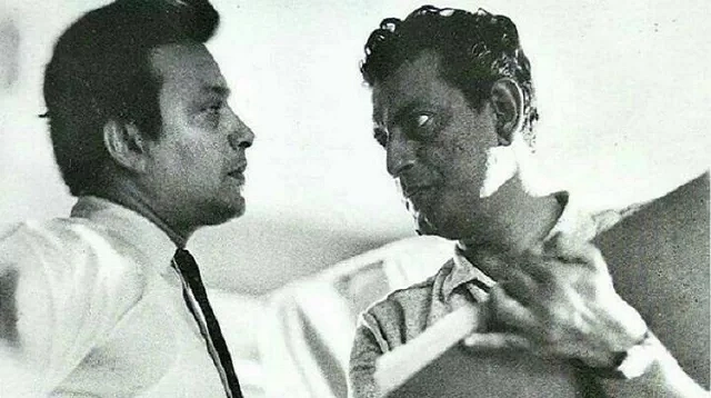 উত্তম কুমার ও সত্যজিৎ রায়। ছবি: সংগৃহীত