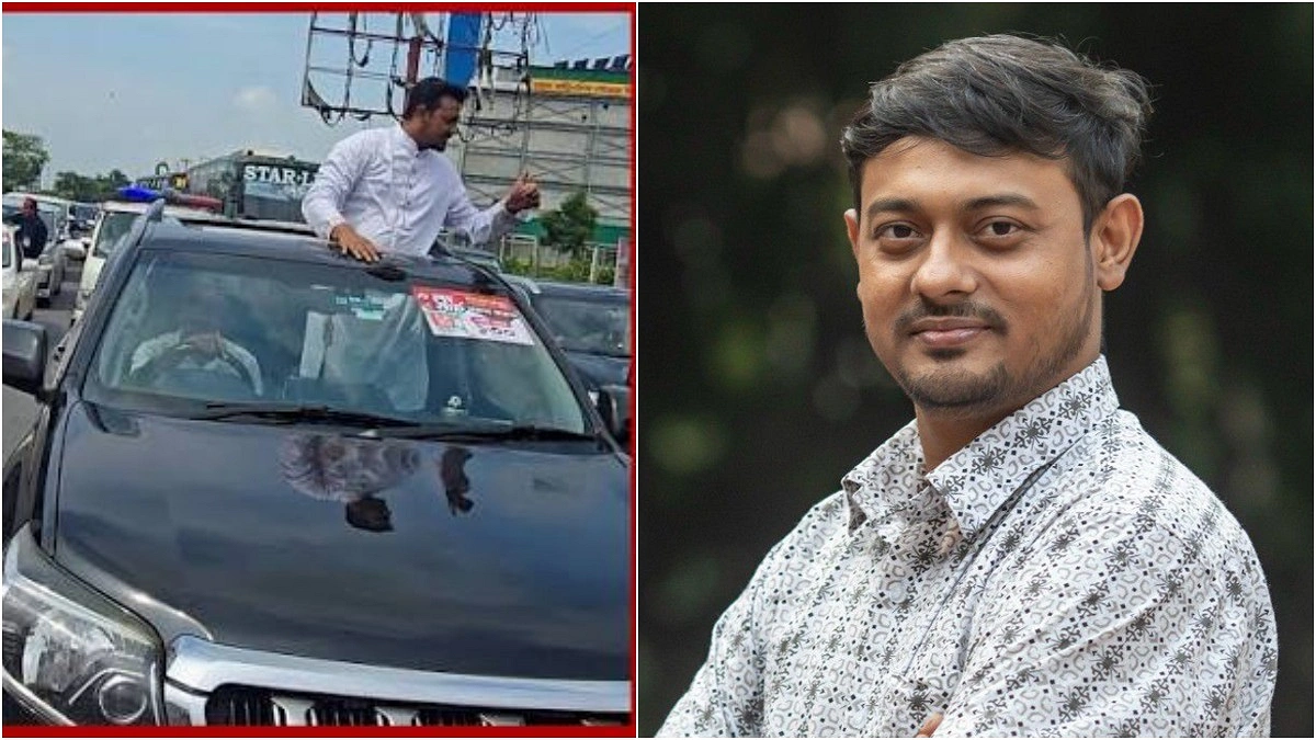 পাটওয়ারীর লংমার্চের গাড়িটির মালিক তুষার আসলে কোন দলের?
