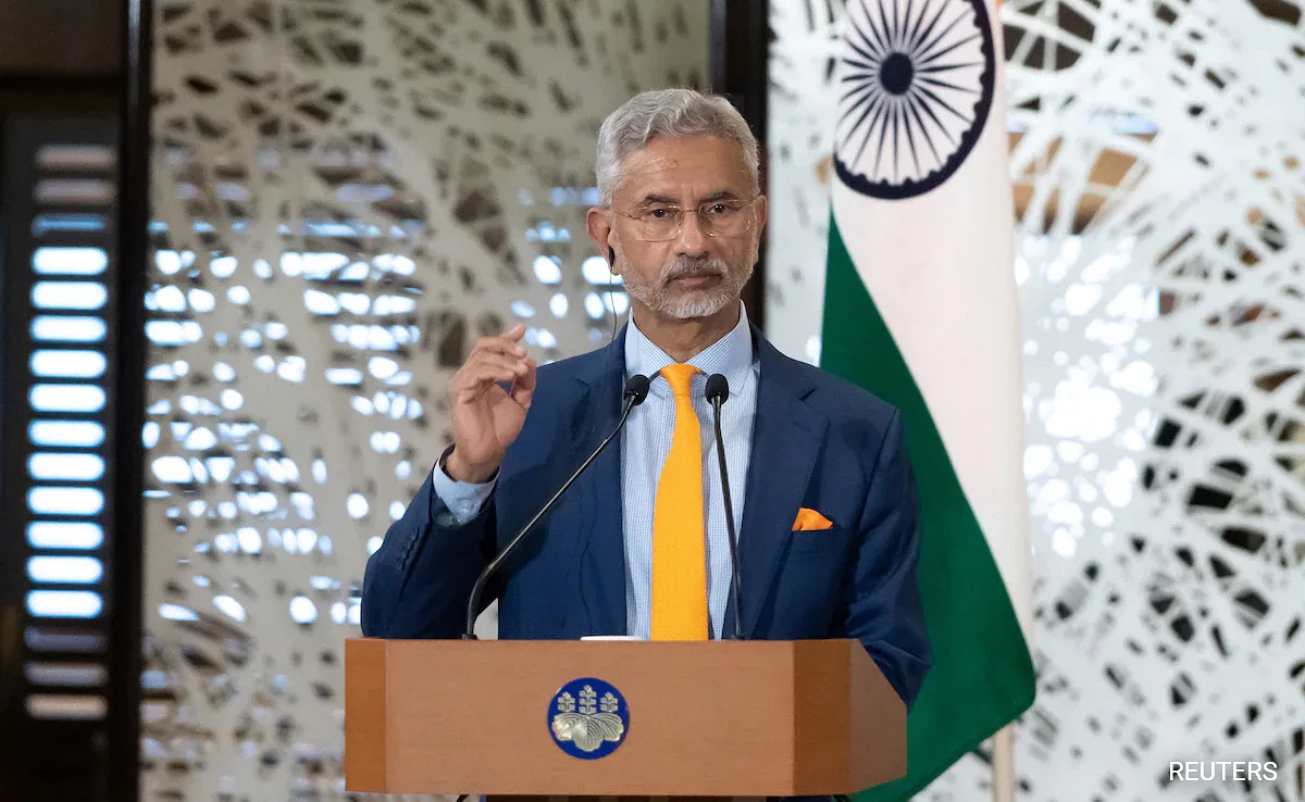 সংবাদ সম্মেলনে ভারতের পররাষ্ট্রমন্ত্রী এস জয়শঙ্কর। ফাইল ছবি / রয়টার্স