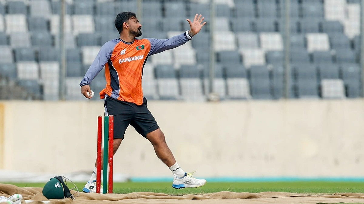 ক্যাপ্টেন লিটন দাস অনুশীলনে বোলিংও করছেন।