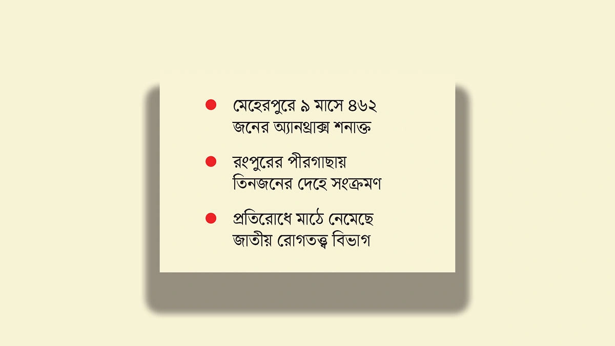 মেহেরপুরে আতঙ্ক বাড়াচ্ছে অ্যানথ্রাক্স
