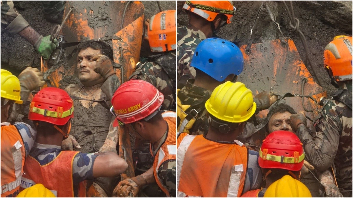 বন্যার ৯ দিন পর নেপালের বিদ্যুৎকেন্দ্রের সুড়ঙ্গ থেকে দুজন জীবিত উদ্ধার