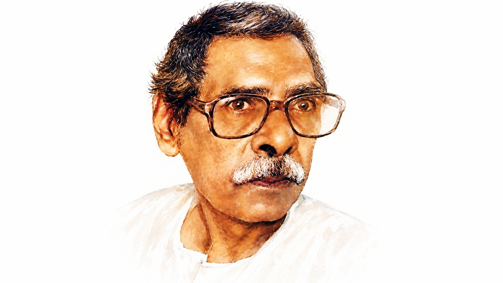 বিনয় মজুমদার (১৭ সেপ্টেম্বর ১৯৩৪ – ১১ ডিসেম্বর ২০০৬)। ছবি: প্রতিকৃতি অবলম্বনে আগামীর সময় গ্রাফিকস