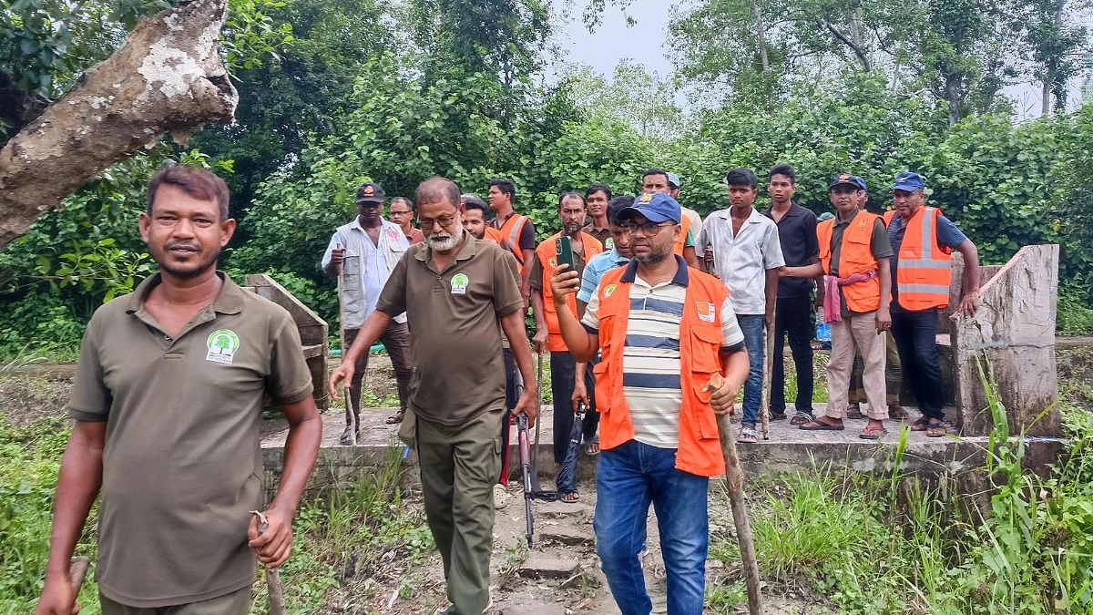 নাইলনের বেড়া ছিঁড়ে ইকো-ট্যুরিজম কেন্দ্রে বাঘ