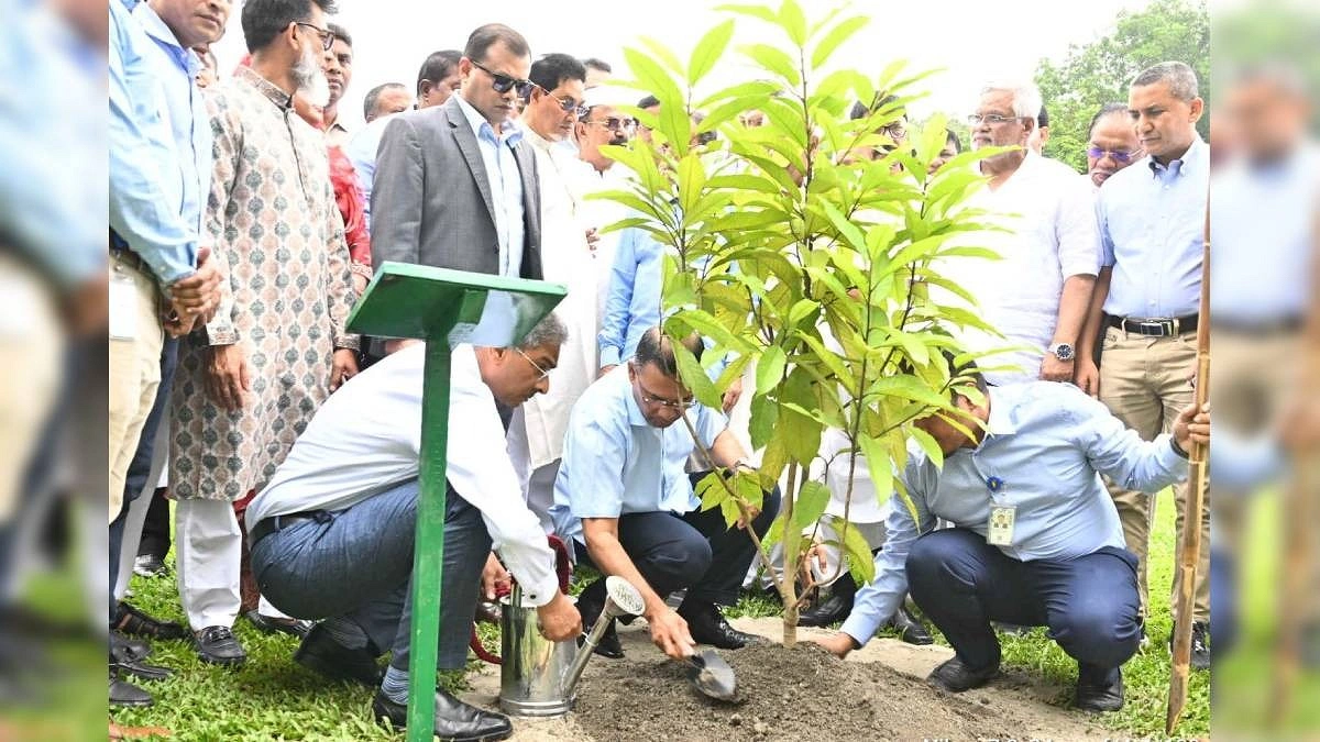 বিএনপির প্রতিষ্ঠাবার্ষিকীতে বৃক্ষরোপণ করলেন তারেক রহমান