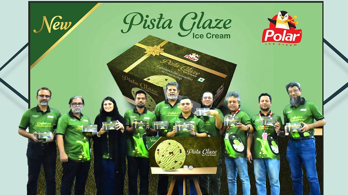 আসল পিস্তাচিওর স্বাদে ভরপুর পোলারের নতুন ১ লিটার টাব পিস্তা গ্লেজ আইসক্রিম