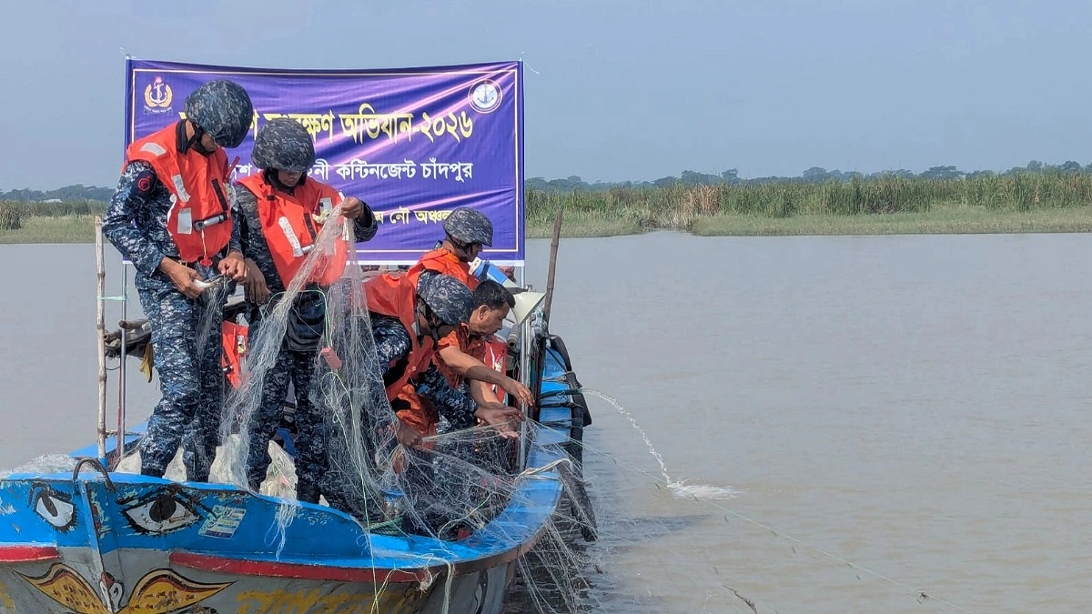 চাঁদপুরে ৭ কোটি টাকার অবৈধ জাল জব্দ