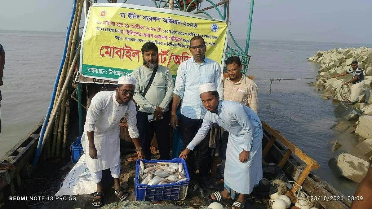 মা ইলিশ শিকার করে ১১ জেলের কারাদণ্ড