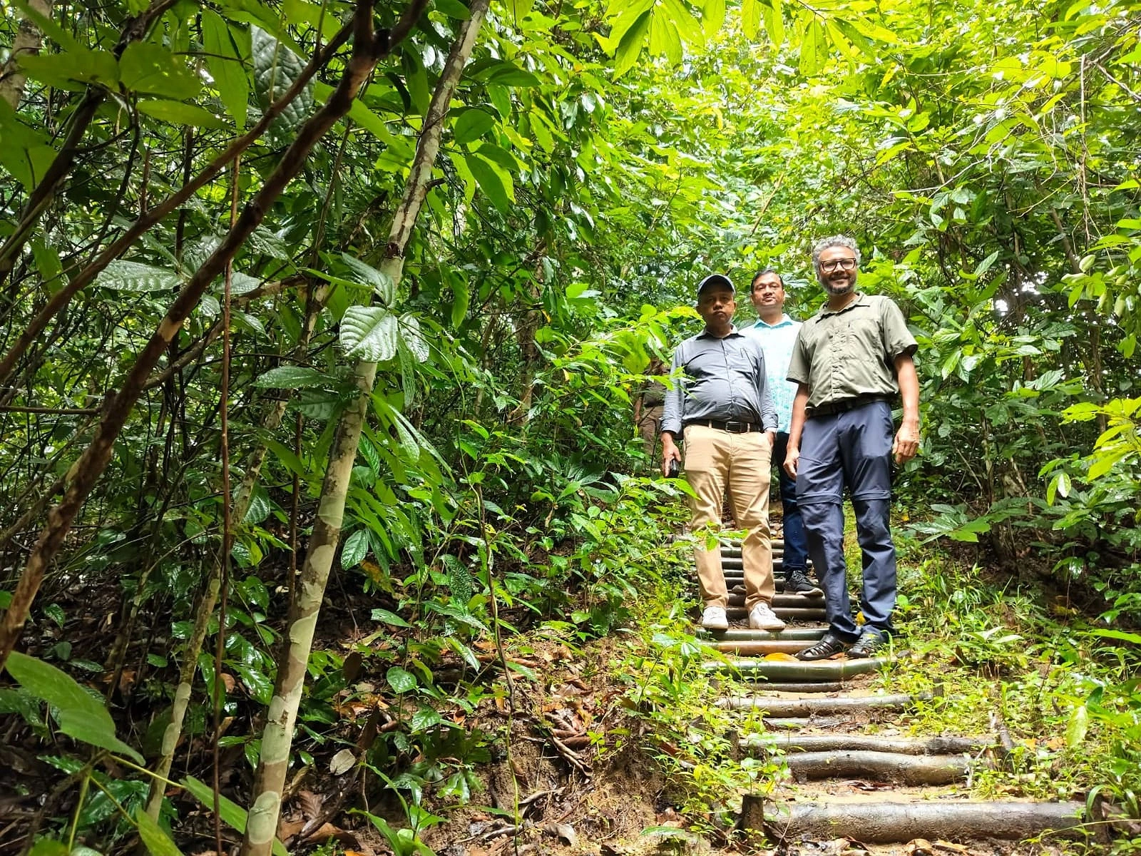 পিটাছড়ার জঙ্গলে মাহফুজ রাসেলসহ বন কর্মকর্তারা