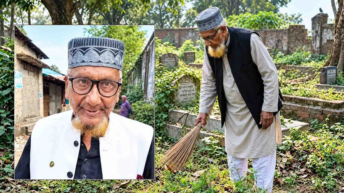 স্ত্রীর কবরের যত্নে দেড় দশক, ৮৫ বছরেও থামেননি আইনজীবী মওলা বক্স