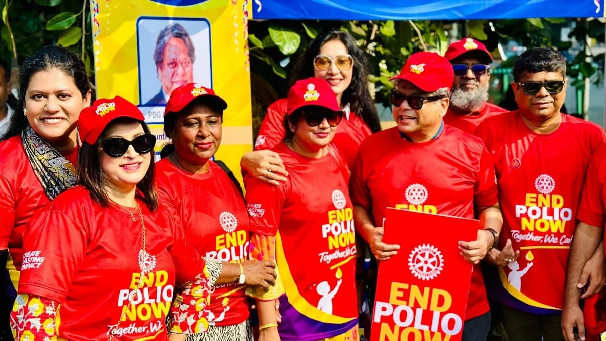 বিশ্ব পোলিও দিবস উপলক্ষে ঢাকায় রোটারি ইন্টারন্যাশনালের বর্ণাঢ্য র্যালি