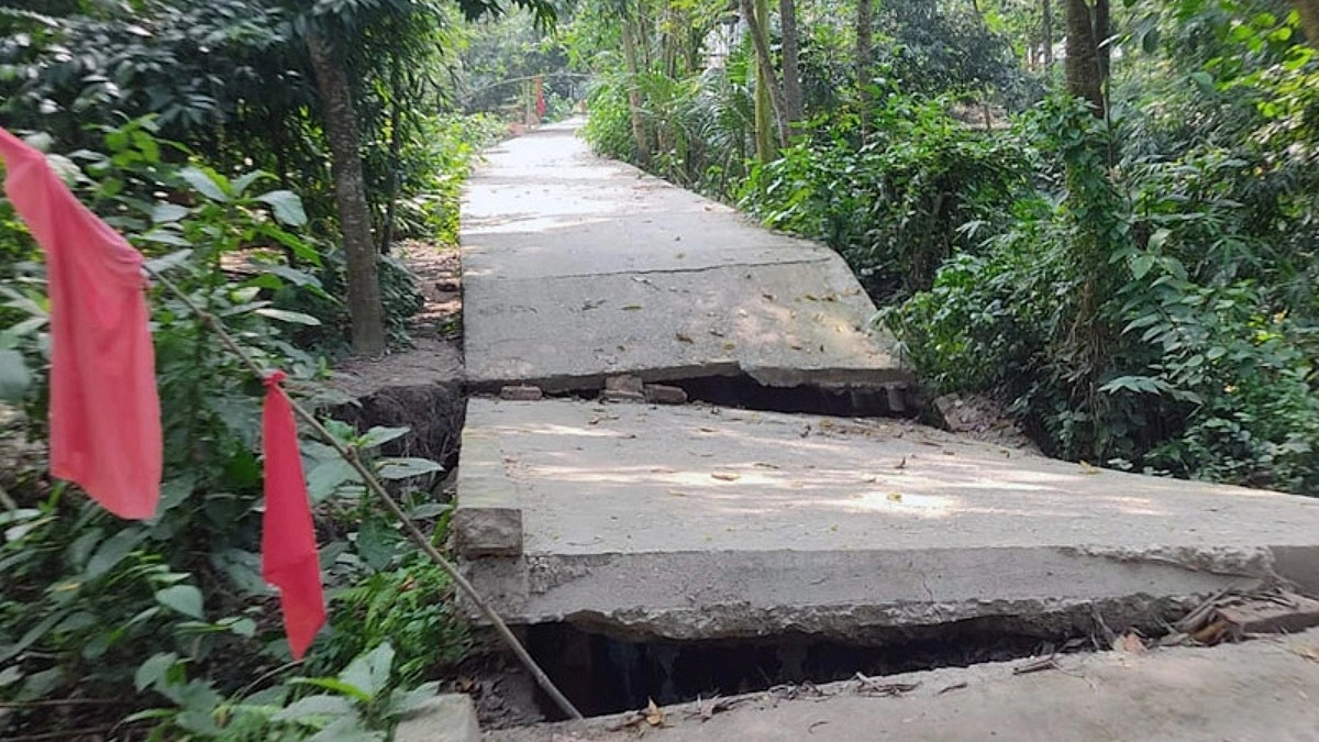 কোটি টাকার সড়ক ৫ বছরেই ধস