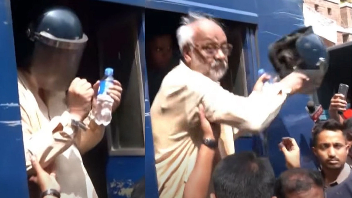 পুলিশকে ধমক দিলেন, হেলমেট ছুড়ে ফেললেন আখতারুজ্জামান