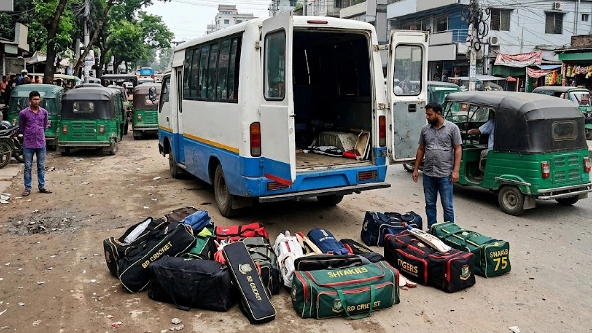 কাভার্ড ভ্যান থেকে ক্রিকেটারদের আটটি লাগেজ চুরি, পরে উদ্ধার!