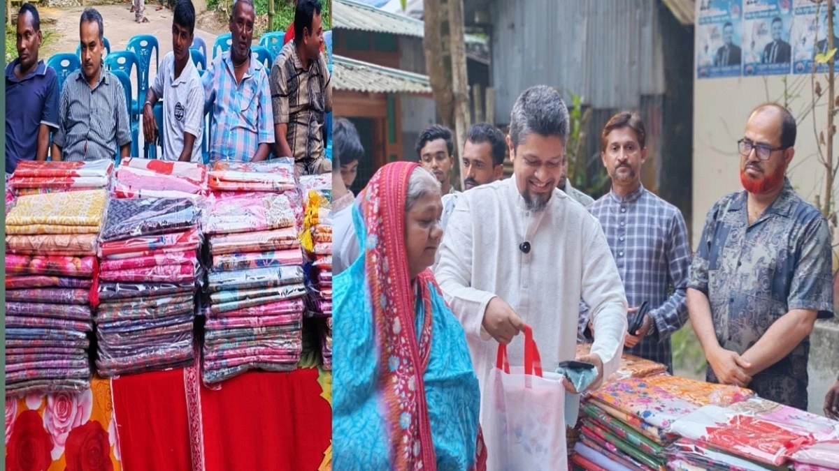 দুর্গাপূজা উপলক্ষে তারেক রহমানের পক্ষ থেকে শাড়ি উপহার