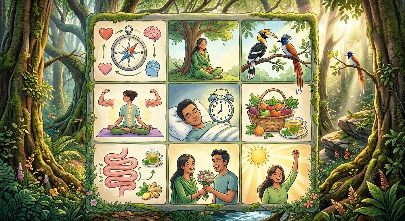 নিয়মিত ঘুম, প্রকৃতির সান্নিধ্য এবং শরীরের উপযোগী খাদ্যাভ্যাস- এই তিনে মিলতে পারে সুস্থতা