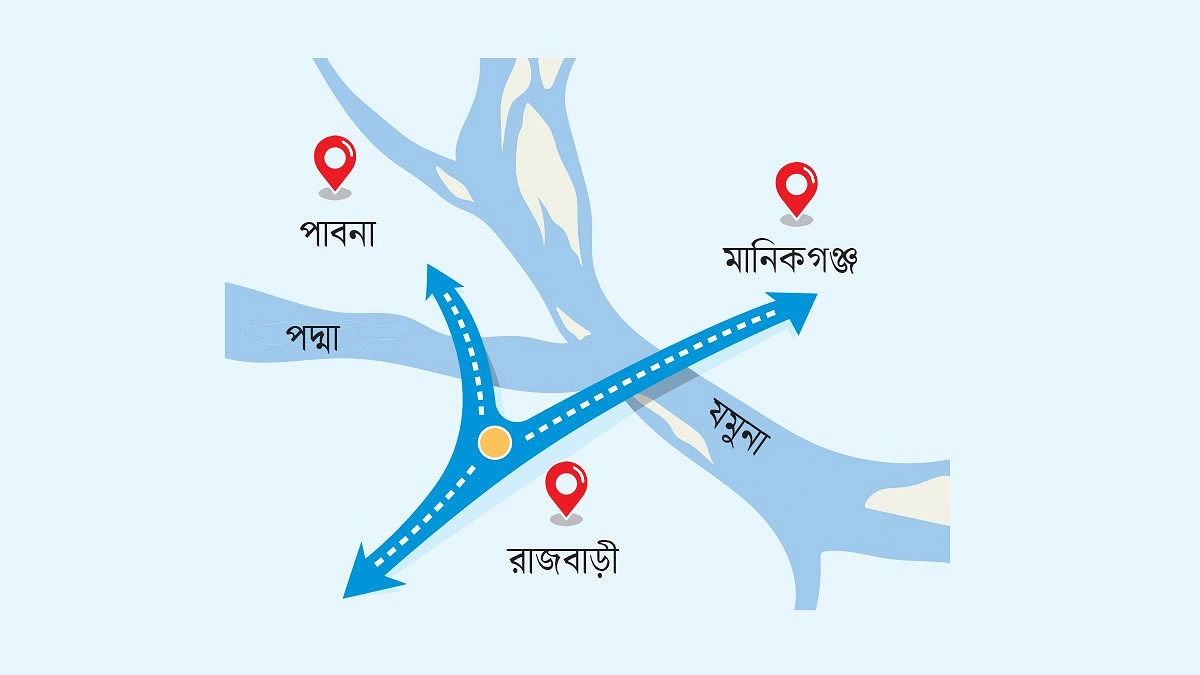 পদ্মা যমুনায় এক সেতু রেললাইন ছাড়া
