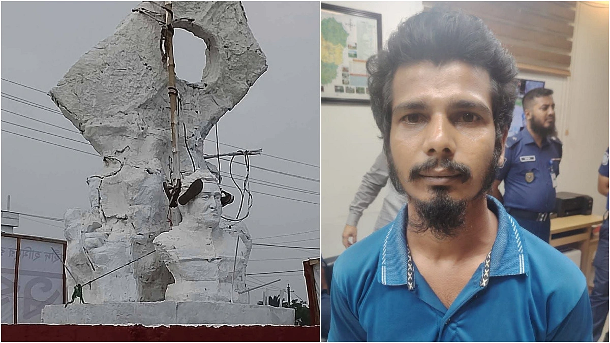 বীরশ্রেষ্ঠ হামিদুর রহমানের ভাস্কর্যে জুতার মালা, আটক ১