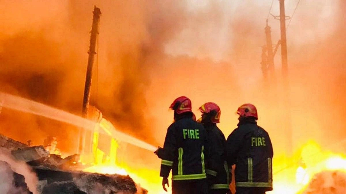 Ink Factory Glows in Fire at Demra