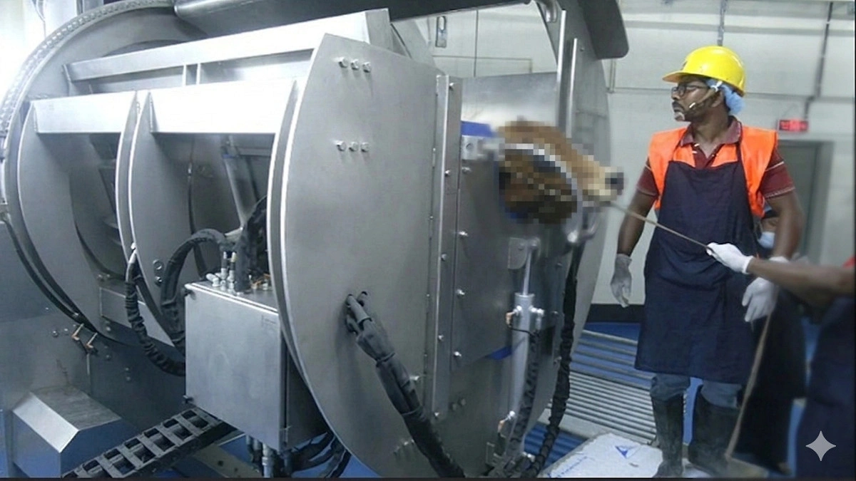 Machines to do animal slaughter, meat processing