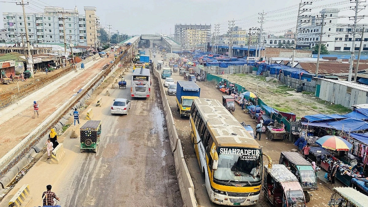 Severe Traffic Jam on Nabinnagar-Chandra Highway Feared During Eid