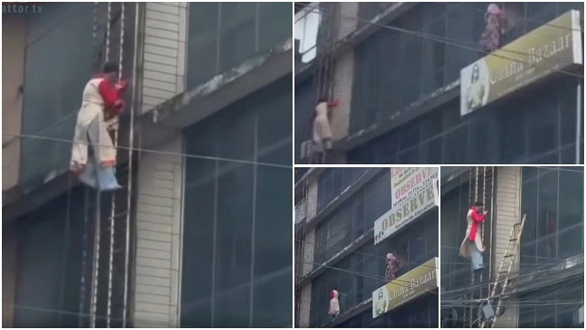 Fire in Dhanmondi High-Rise, Woman Climbs Down Pipe