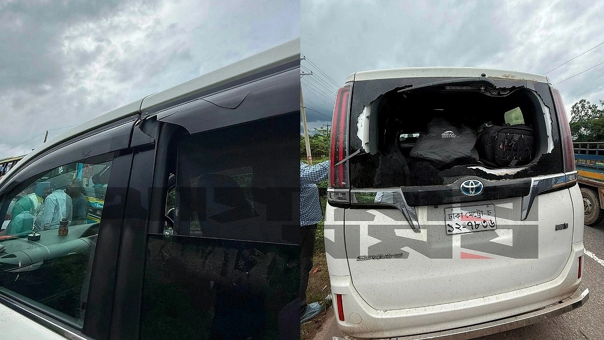 NCP vehicle attacked in Golapganj