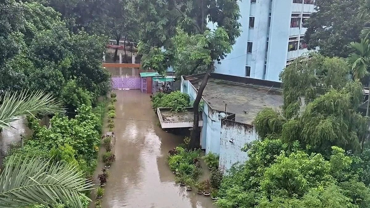 Rainwater Floods Dhaka University Dormitories