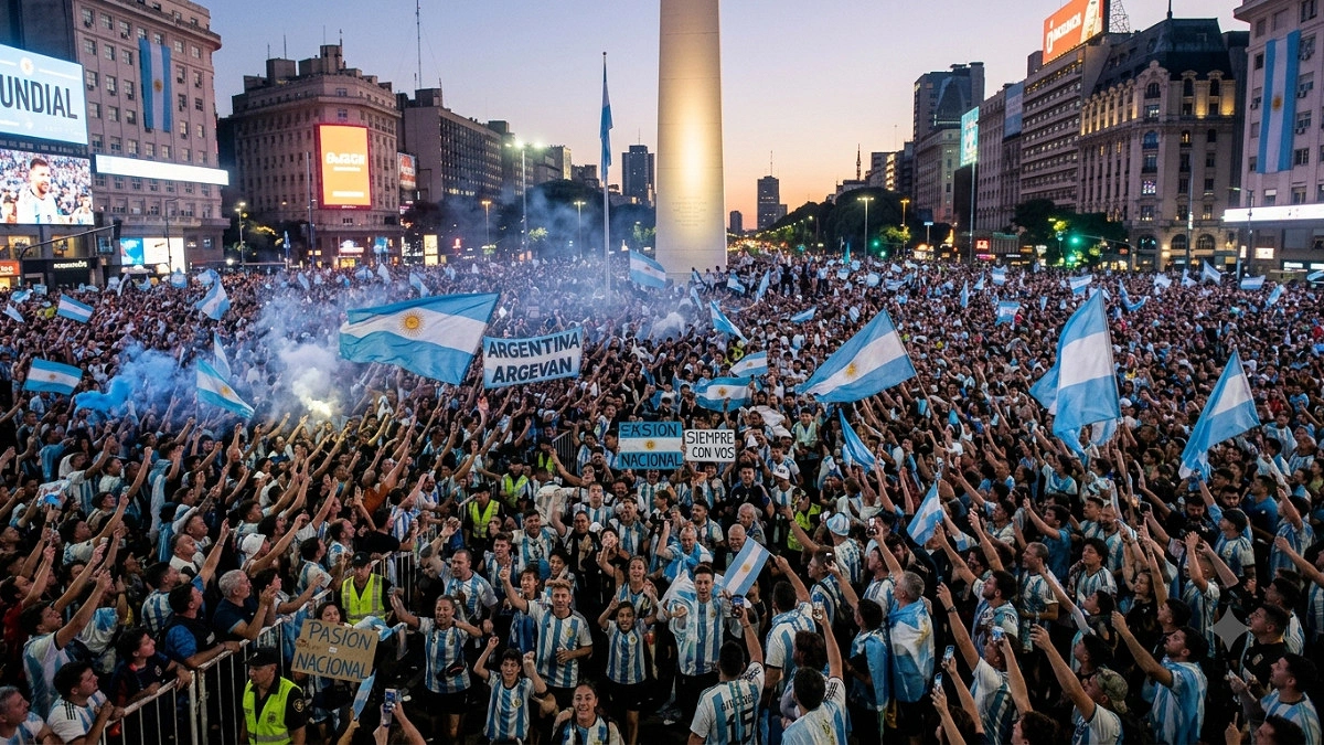 Argentines pour into capital city streets to salute their team despite World Cup Final heartbreak