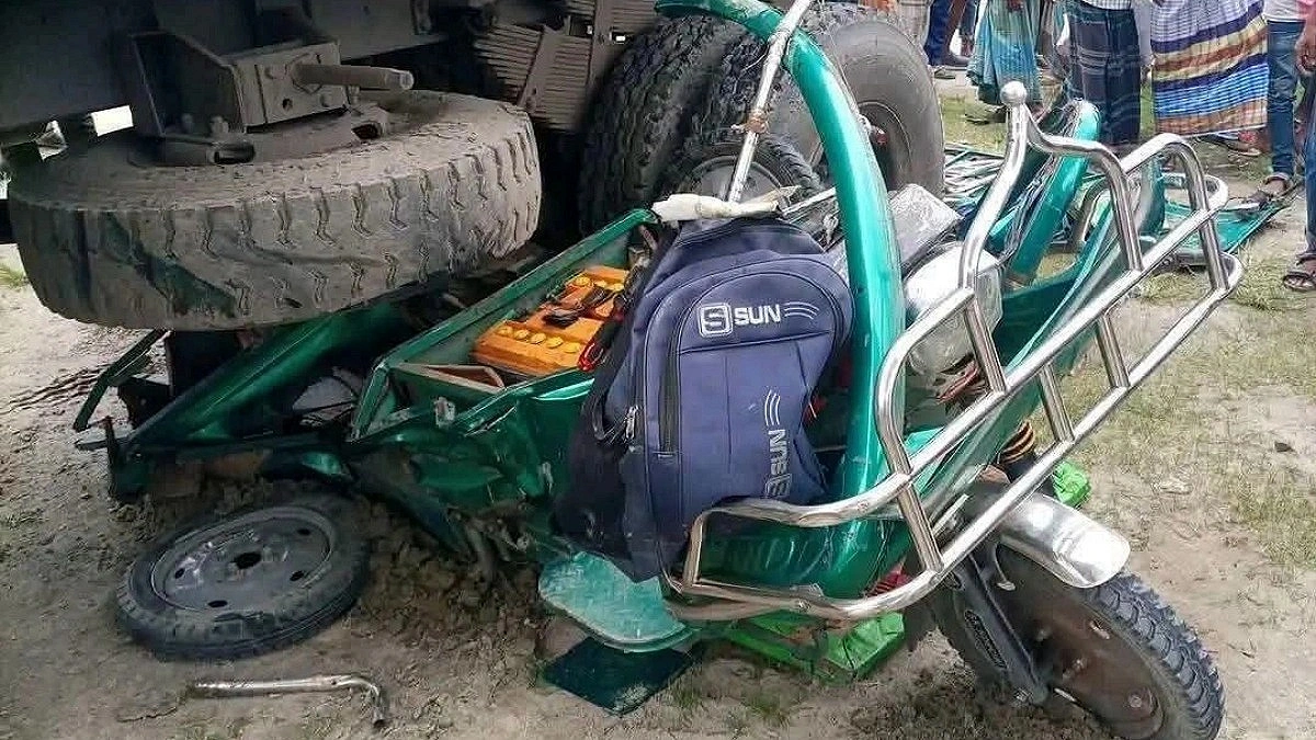 Three killed as truck crushes easy bike in Mymensingh