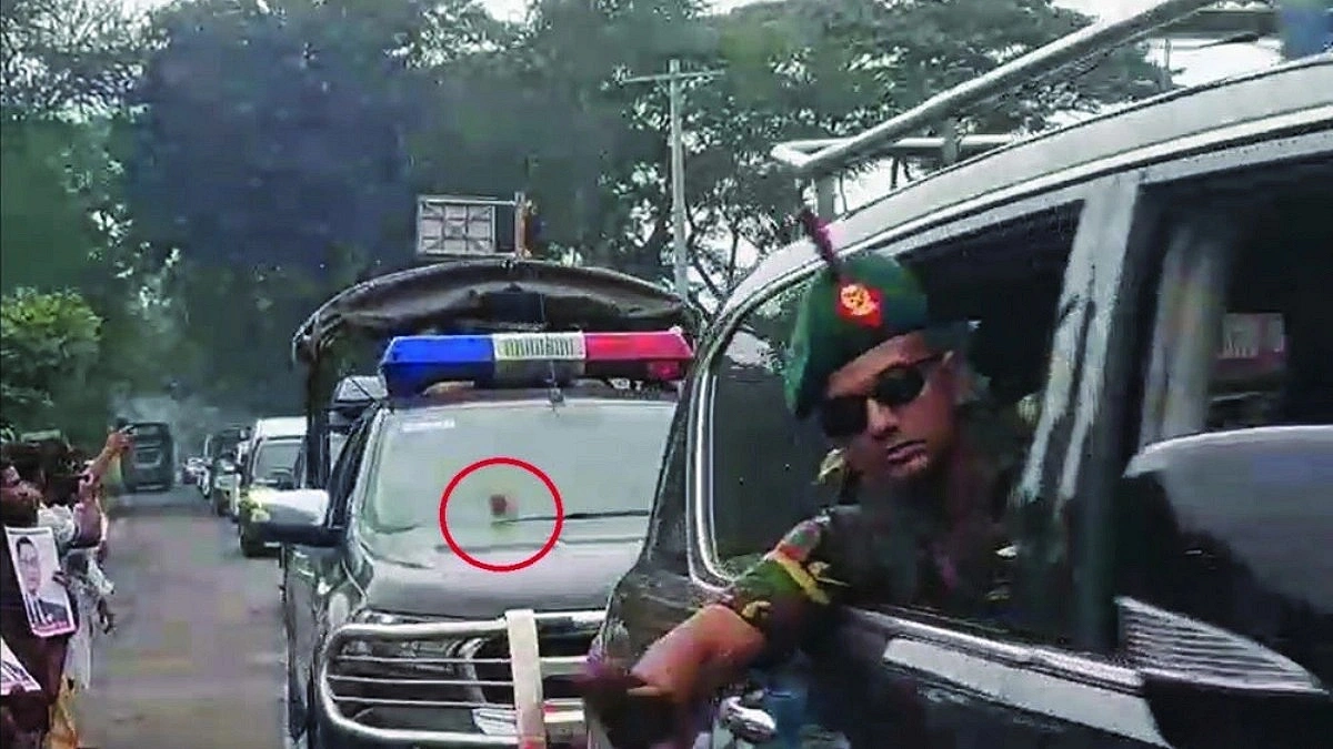Brick Hits PM Convoy Vehicle During Barishal Trip