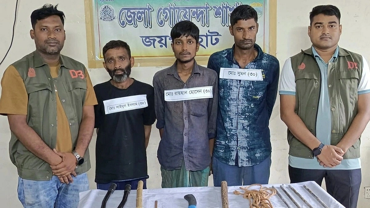Three arrested with weapons while preparing for robbery in Joypurhat