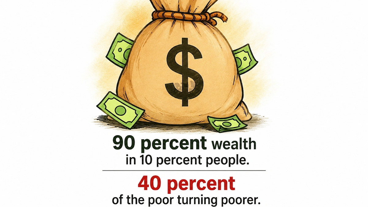 Most of country's wealth in the hands of 10 percent