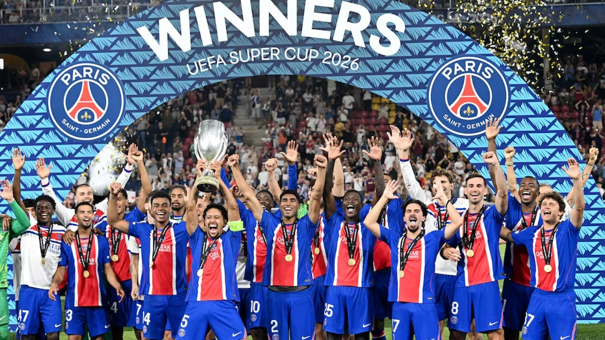 PSG edges Villa 2-1 for UEFA Super Cup glory
