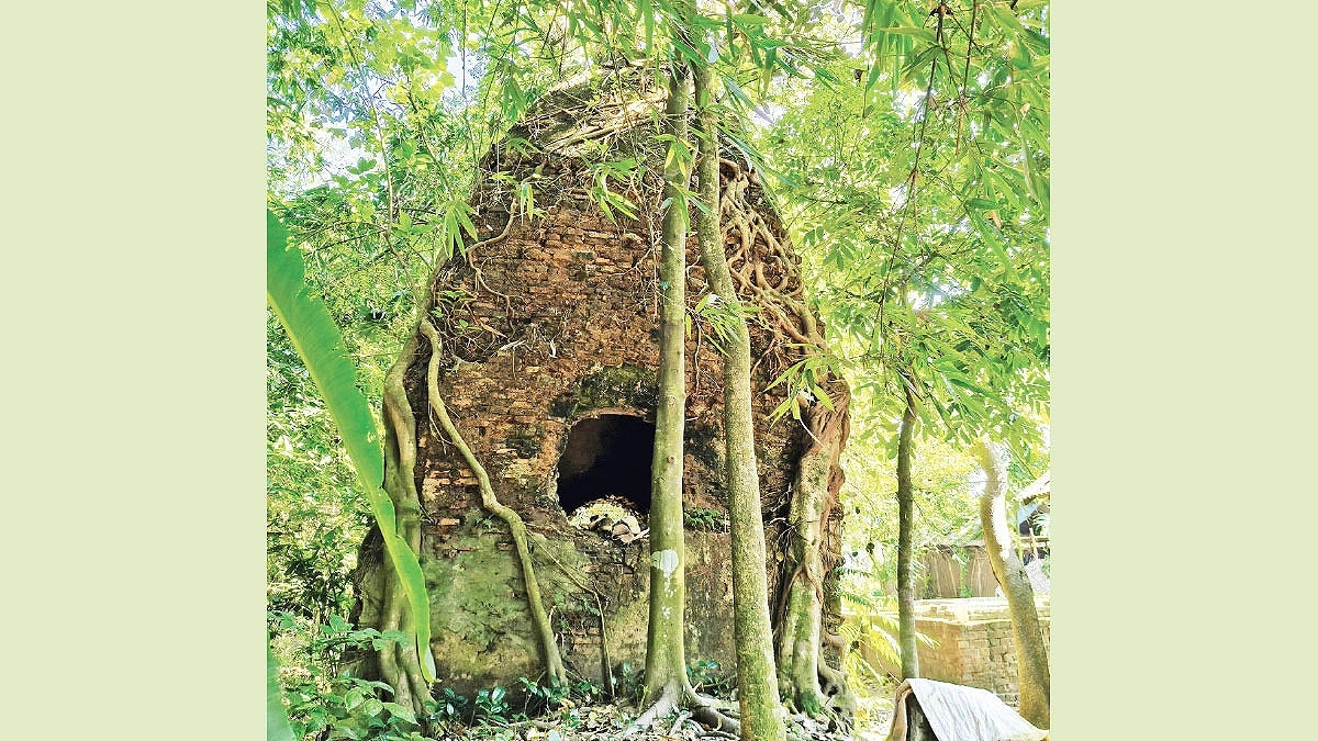 400-year-old temple hidden behind weeds