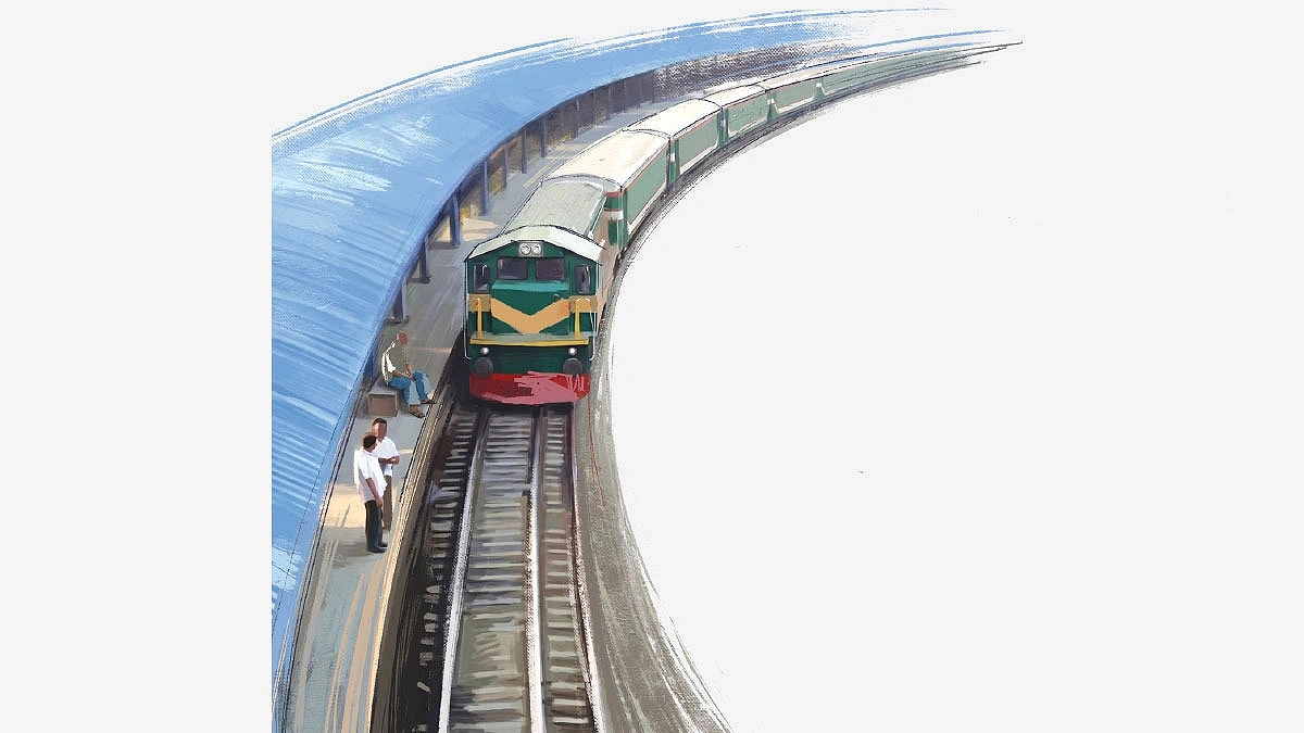 Five minutes of agony at airport railway station