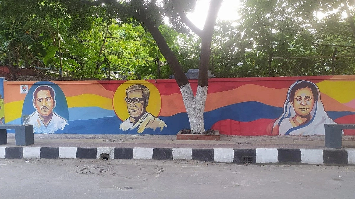Sanjib Chowdhury's portrait gone, Rokeya, Jashim Uddin and Jibanananda appear