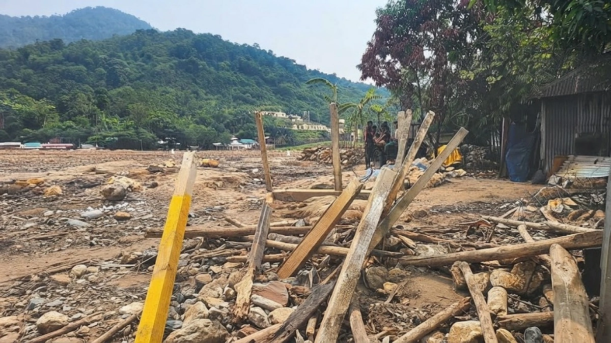 Flash floods bury Sunamganj homes as sand and silt rise